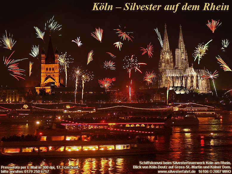 Silvester Köln 2016 2017 Schiff auf dem Rhein Sylvester Silvesterparty